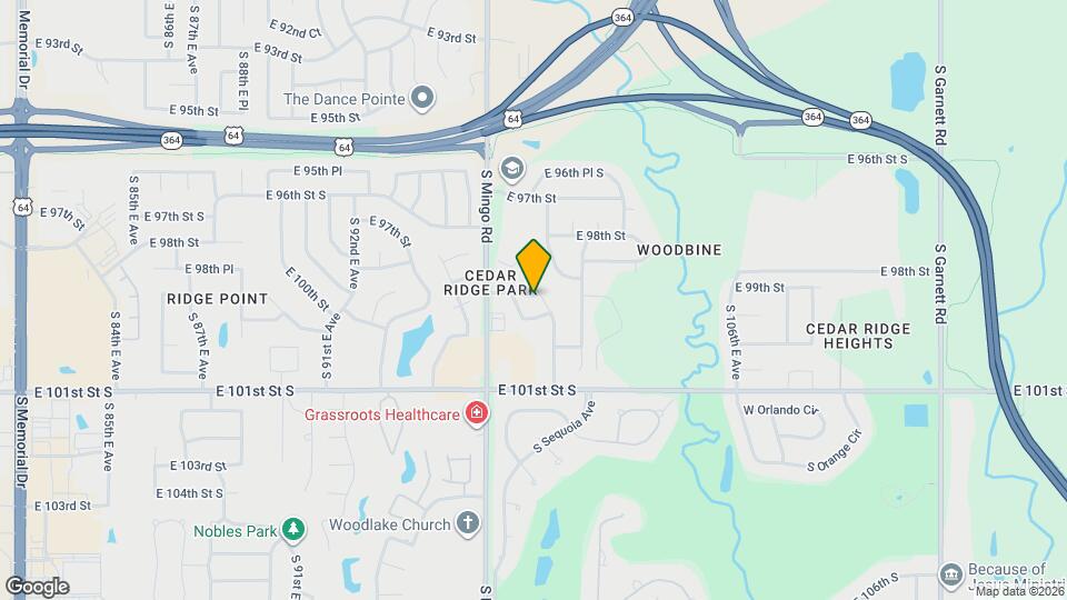 9914 S 99th E Ave Map and Location Details