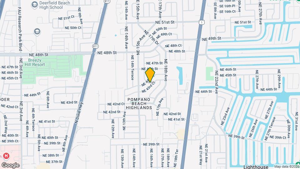 1571 NE 43rd Ct Map and Location Details
