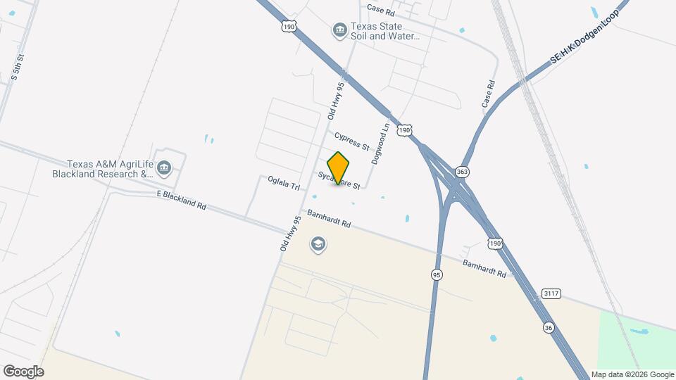 1701 Sycamore St Map and Location Details