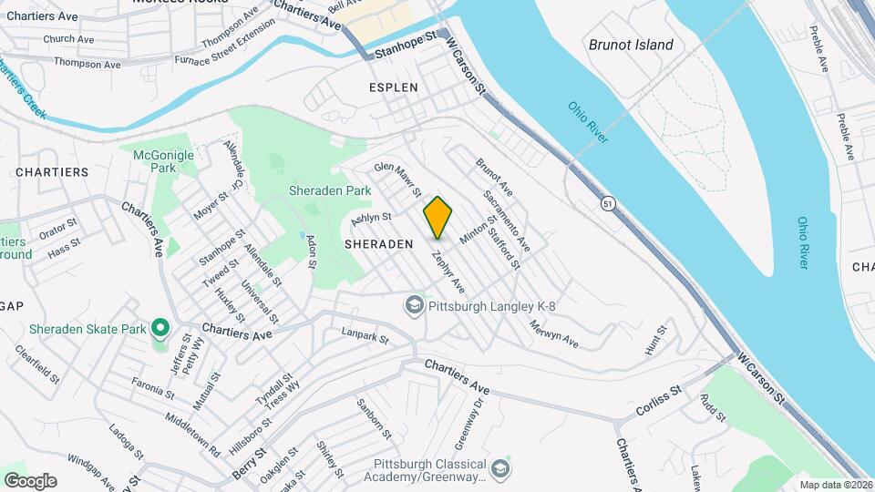 3010 Zephyr Ave Map and Location Details