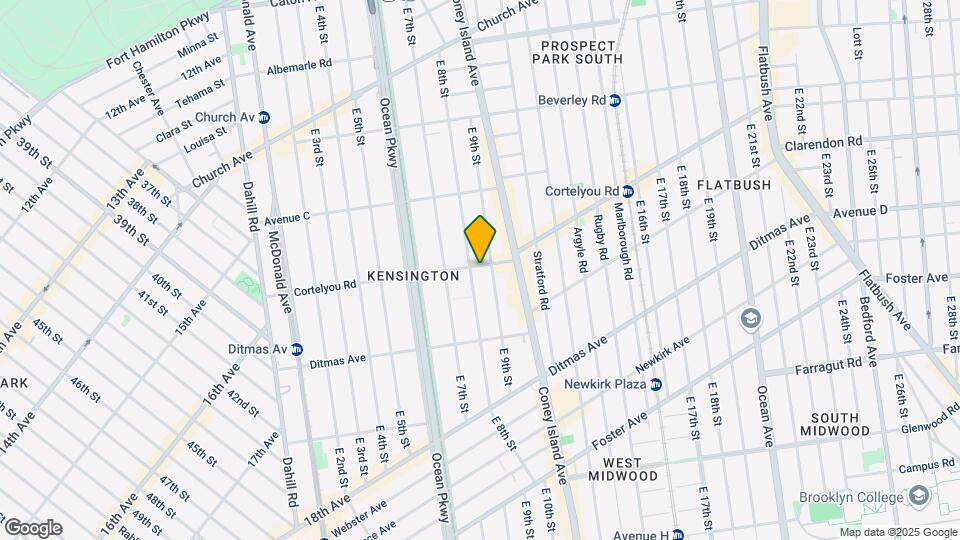 800 Cortelyou Rd Mapa y Detalles de la Ubicación