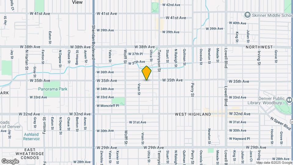 4528 W 35th Ave Mapa y Detalles de la Ubicación