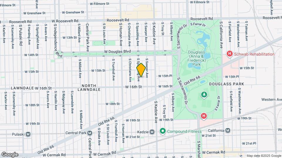 1533 S Spaulding Ave Map and Location Details