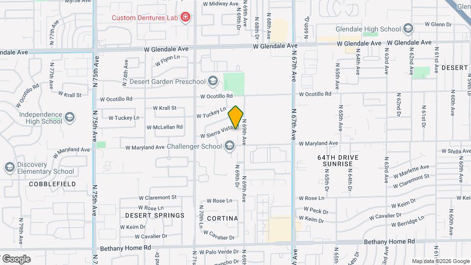 6526 N 69th Dr Map and Location Details