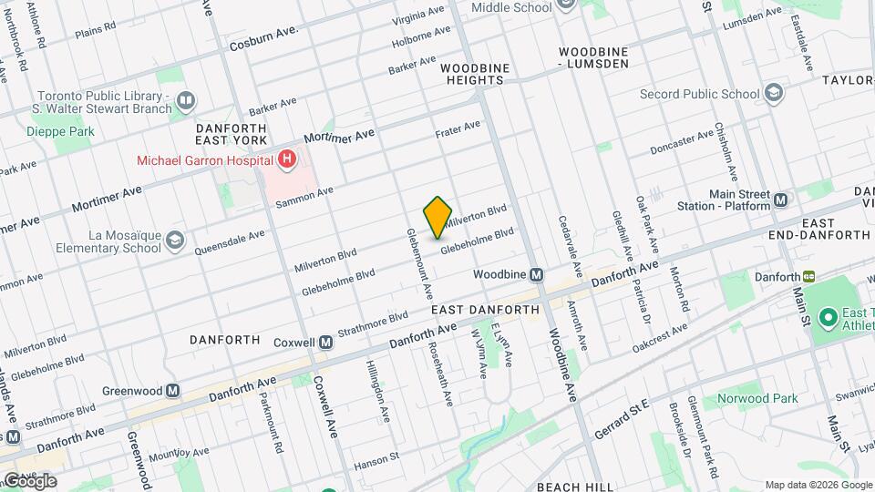 542 Glebeholme Blvd Map and Location Details