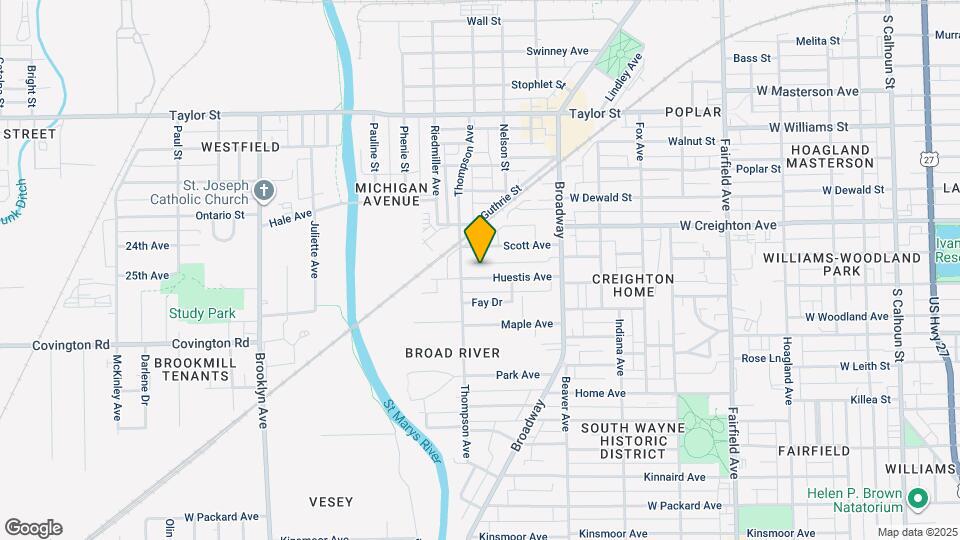 1344 Huestis Ave Map and Location Details