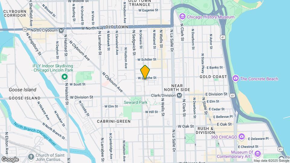 301 W Goethe St, Unit 103 Map and Location Details