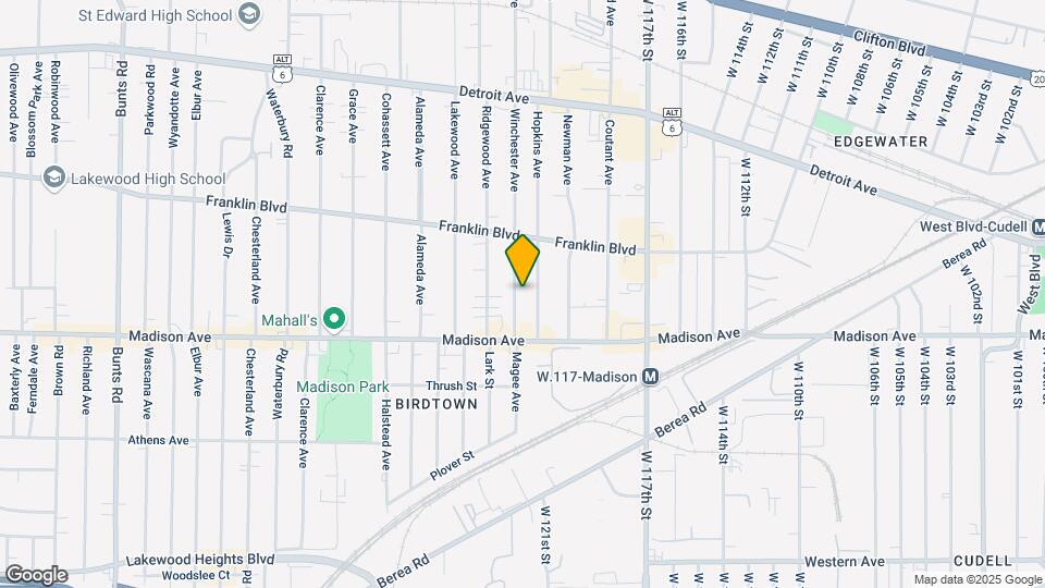 1607 Winchester Ave Map and Location Details