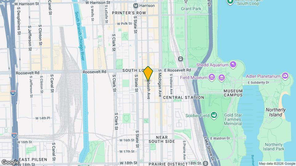 1305 S Wabash Ave Map and Location Details