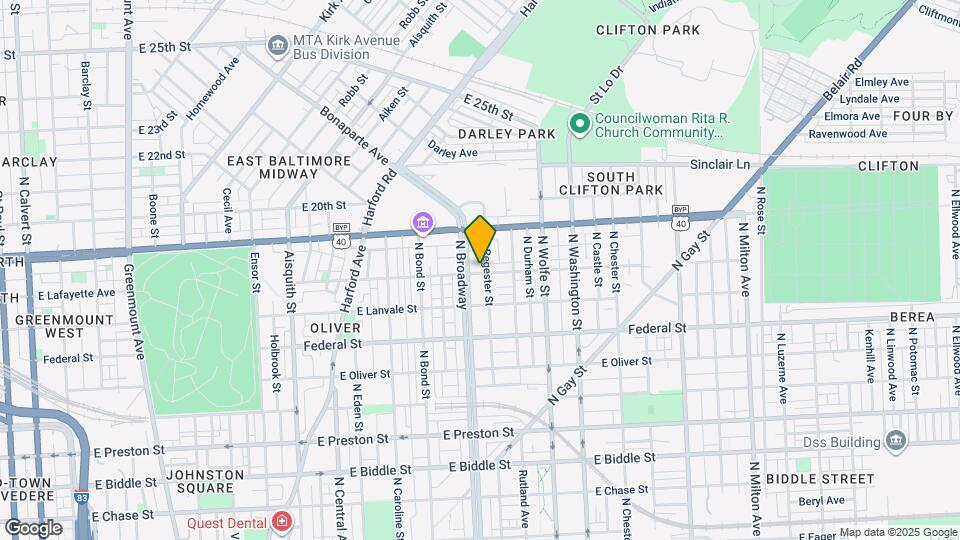 1704 E Lafayette Ave Map and Location Details