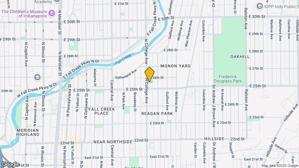 2521 N College Ave Mapa y Detalles de la Ubicación