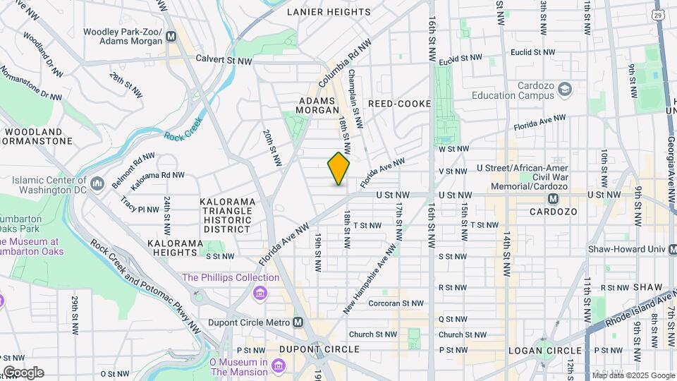 1815 Vernon St NW Map and Location Details