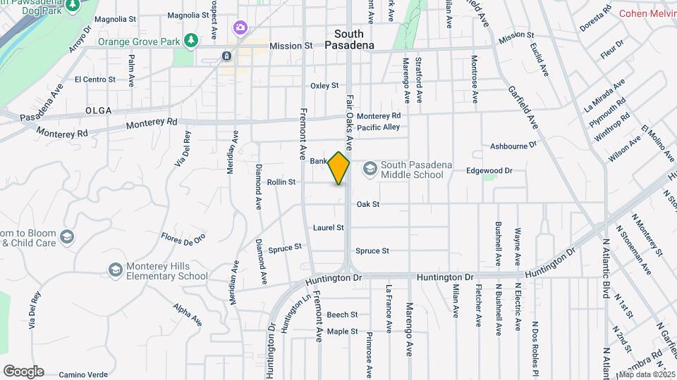 1509 Fair Oaks Avenue Map and Location Details