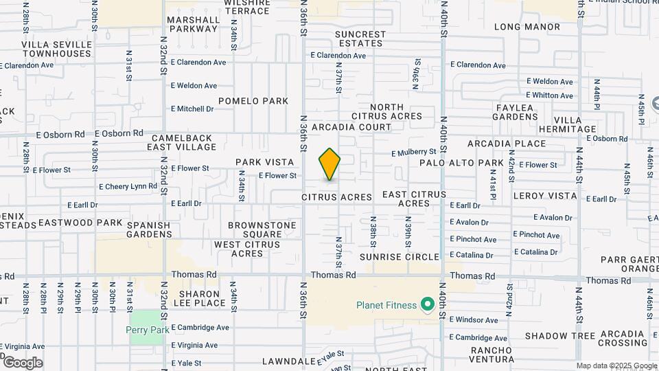 3130 N 37th St Map and Location Details