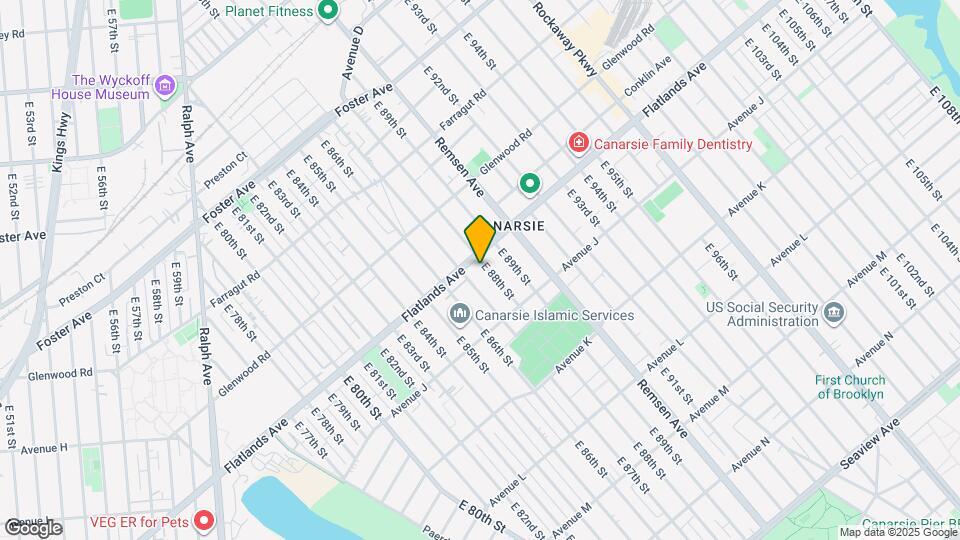 918 E 88th St Map and Location Details