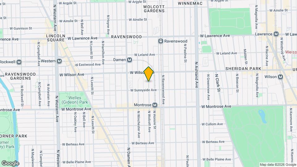 4538 N Wolcott Ave Map and Location Details