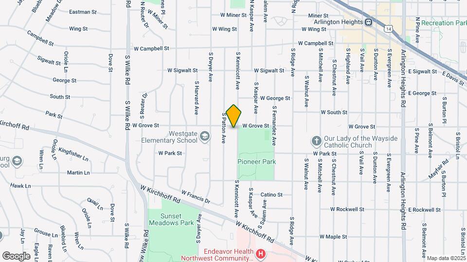 408 S Kennicott Ave Map and Location Details
