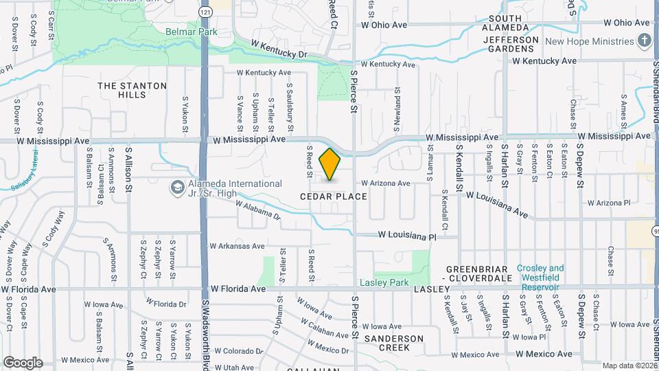 1198 S Reed Way Map and Location Details