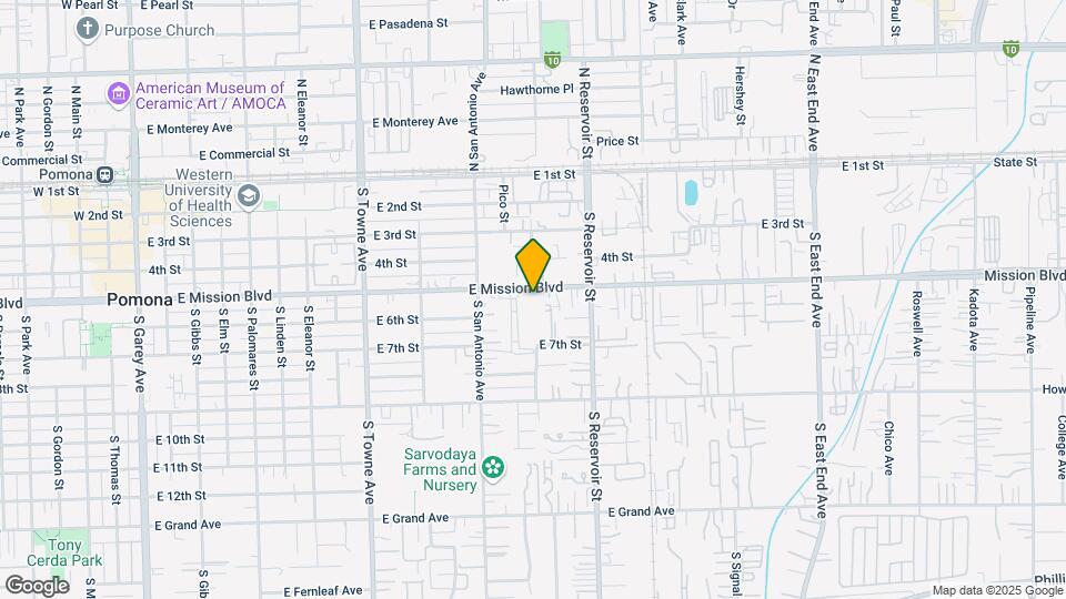 1096 E Mission Blvd Map and Location Details