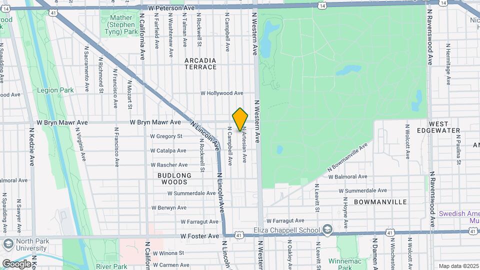 5530 N Artesian Ave, Unit 1 Map and Location Details