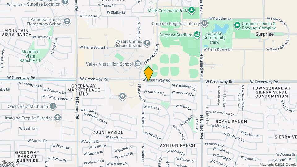 14974 W Caribbean Ln Mapa y Detalles de la Ubicación