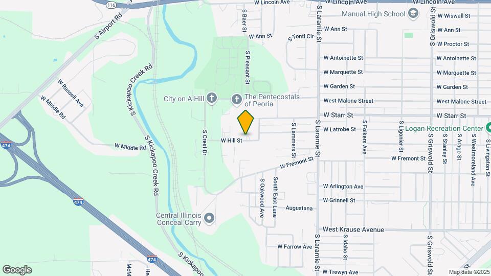 3423 W Hill St Map and Location Details