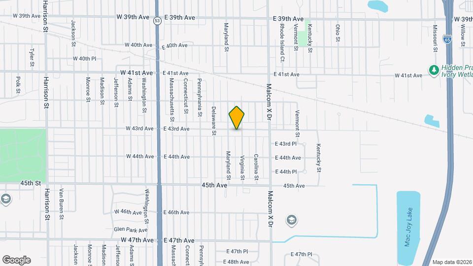 535 E 43rd Ave Mapa y Detalles de la Ubicación