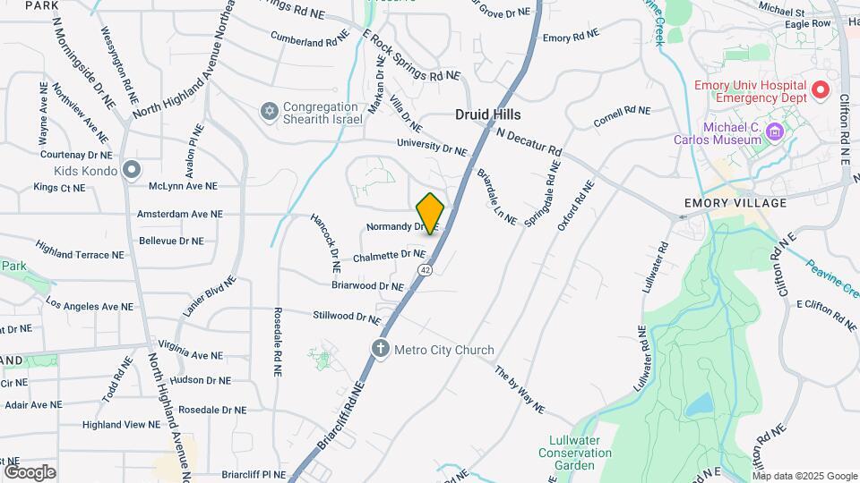 1154 Briarcliff Rd NE Map and Location Details