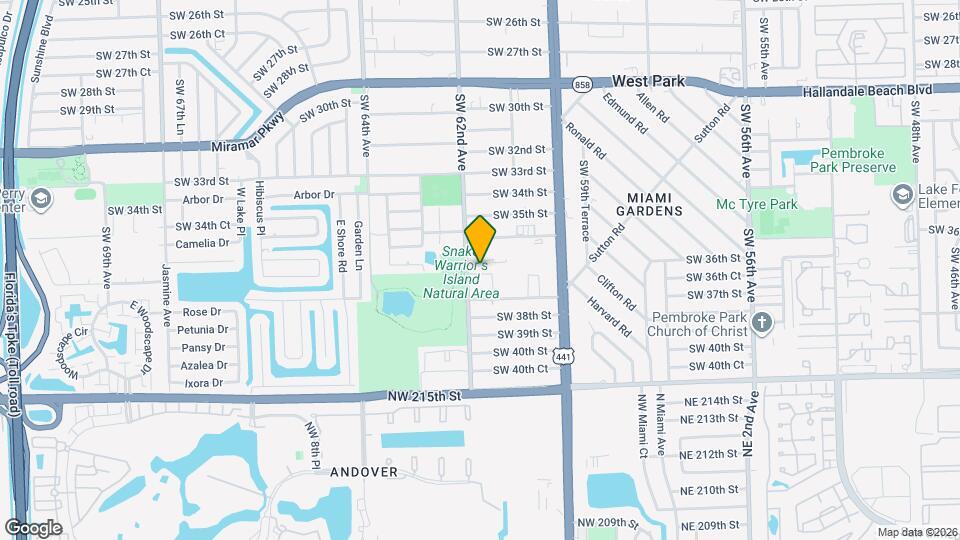 6151 SW 36th Ct Map and Location Details