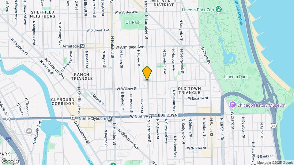 1800 N Larrabee St Mapa y Detalles de la Ubicación
