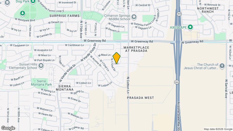 17180 W Port Royale Ln Map and Location Details