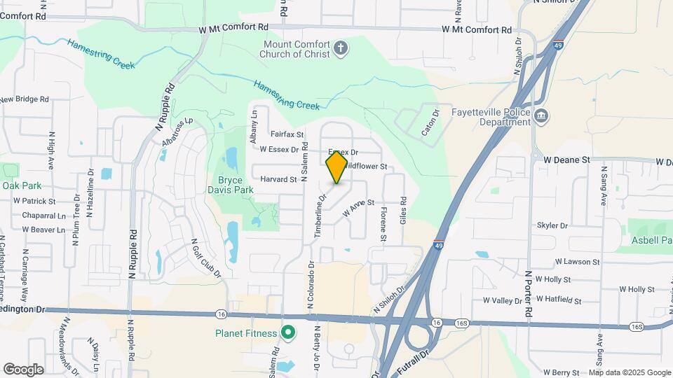 1654 Timberline Dr Map and Location Details