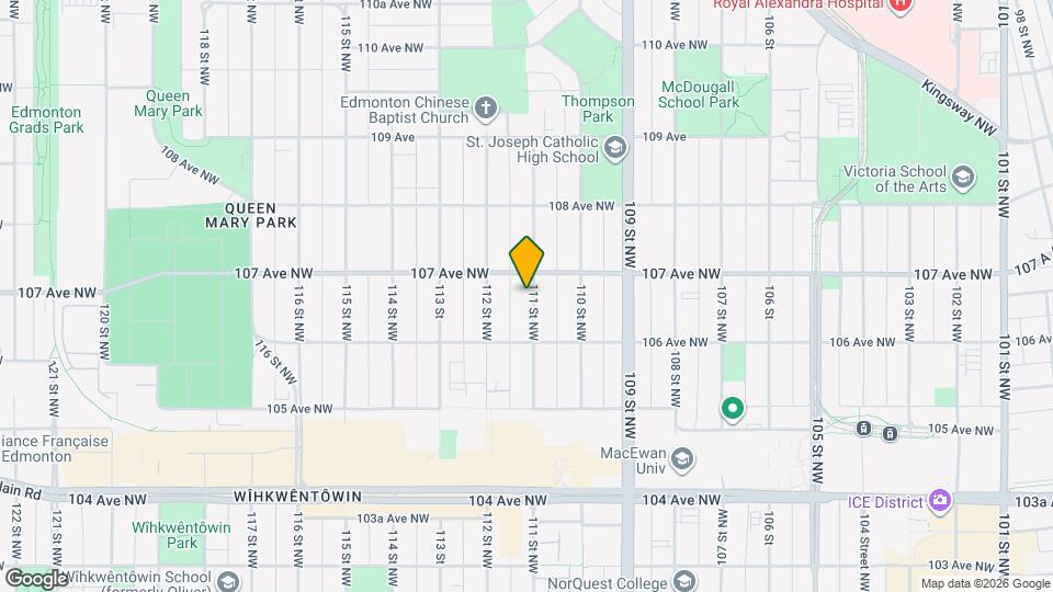 10640-10111 111 St NW Map and Location Details