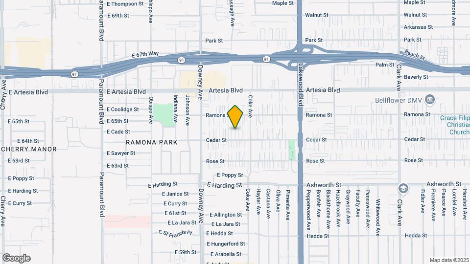 8619-8627 Cedar St Map and Location Details