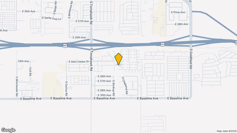 3478 S Chaparral Rd Map and Location Details