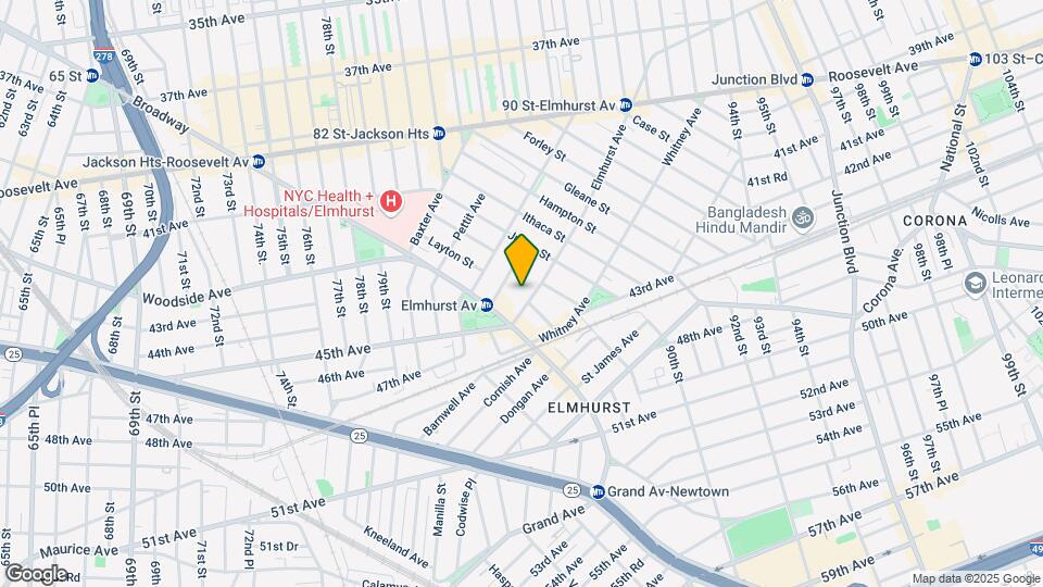 84-25 Elmhurst Ave-Unit -3S Map and Location Details