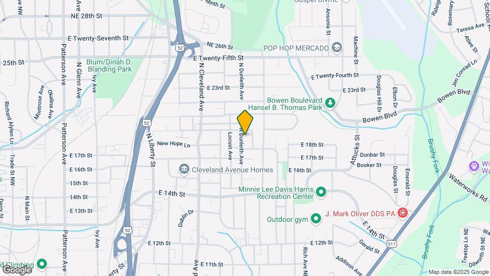 1821 N Dunleith Ave Map and Location Details