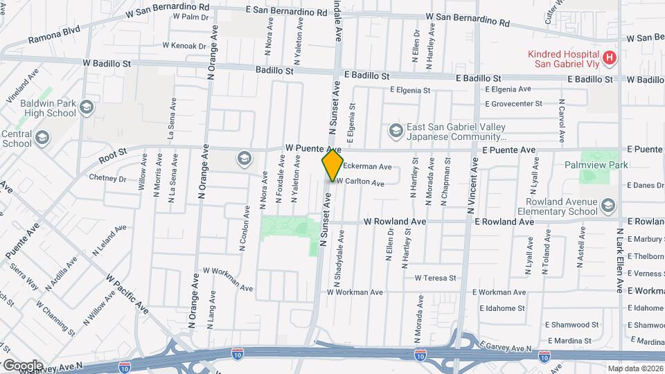 556 N Sunset Ave Map and Location Details