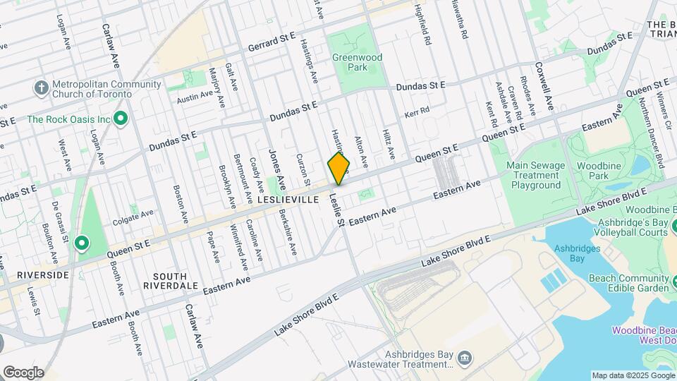 1233 Queen Street East Map and Location Details