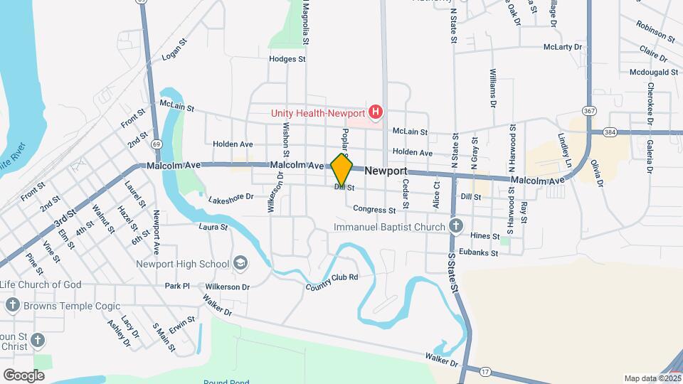 207 S Poplar St Map and Location Details