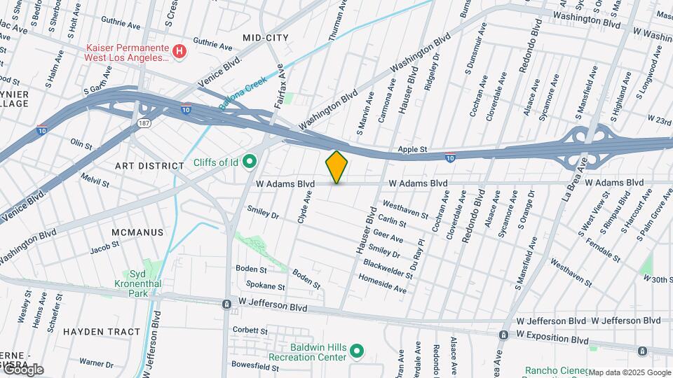 5614 W Adams Blvd Mapa y Detalles de la Ubicación