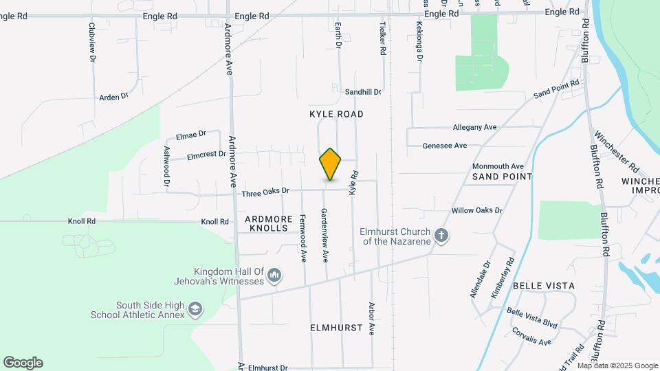3406 Three Oaks Dr Map and Location Details