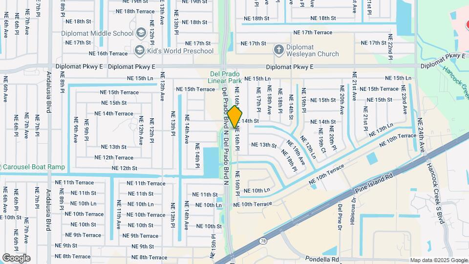 1316 NE 16th Pl Map and Location Details