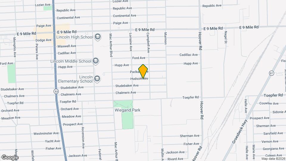 11076 Hudson Ave Map and Location Details