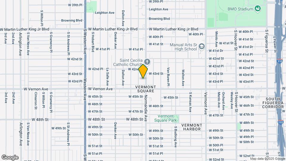4307 S Normandie Ave Map and Location Details