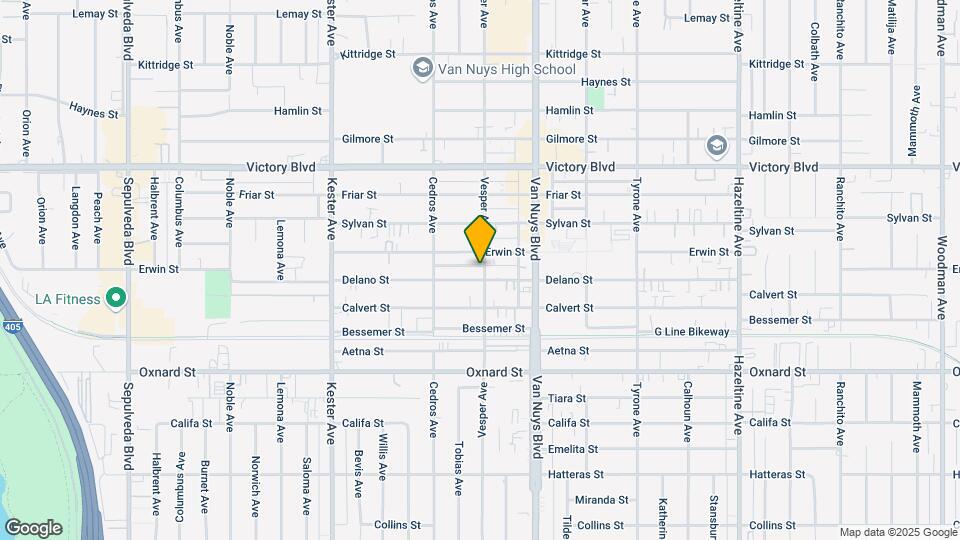 14603 Delano St Map and Location Details