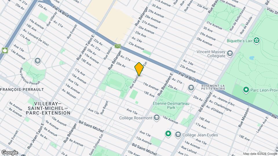 3882 Saint-Zotique Rue E Map and Location Details