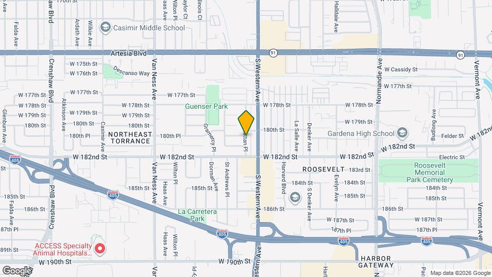 18012 Manhattan Pl Map and Location Details