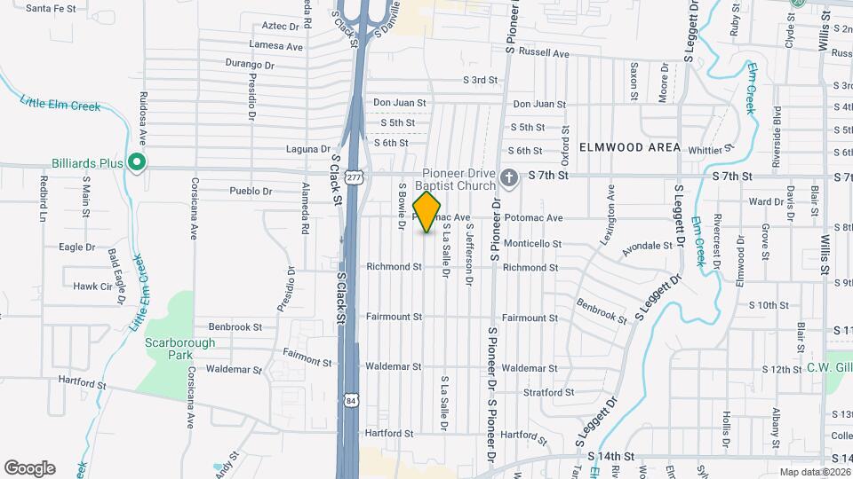 841 S San Jose Dr Map and Location Details