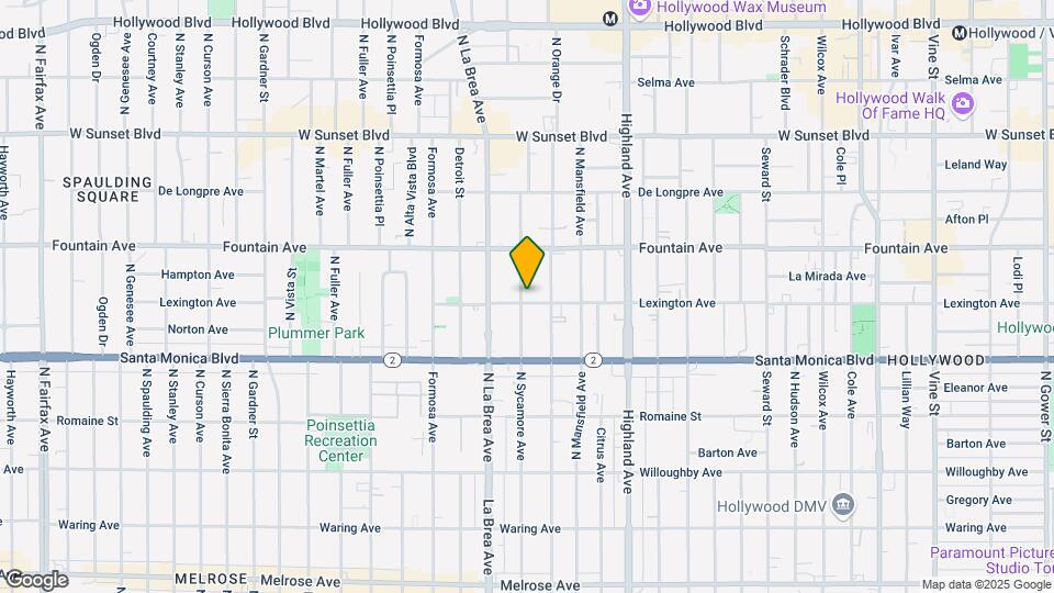 1206 N Sycamore Ave Map and Location Details